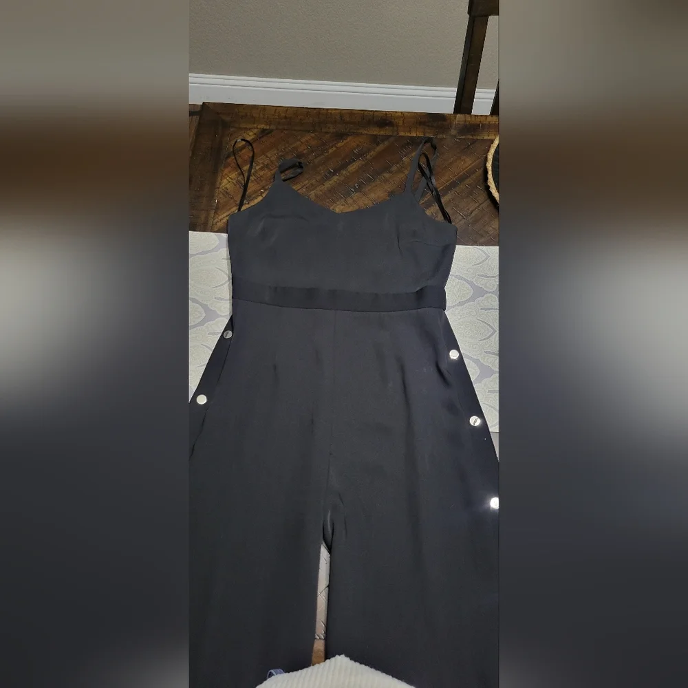 RIVER ISLAND black Wide Leg Jumpsuit Size 12  EUC - Picture 15 of 16